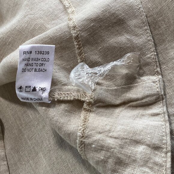 Tuckernuck Natural Linen Tatum Dress Tunic - POCKETS! Bell Sleeves - Picture 13 of 16